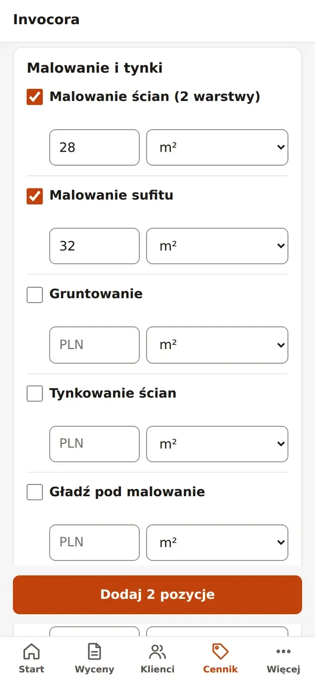 Startowy cennik dla 29 zawodów